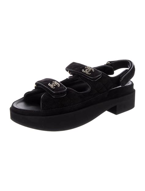 Chanel 2023 Interlocking CC Logo Slingback Sandals